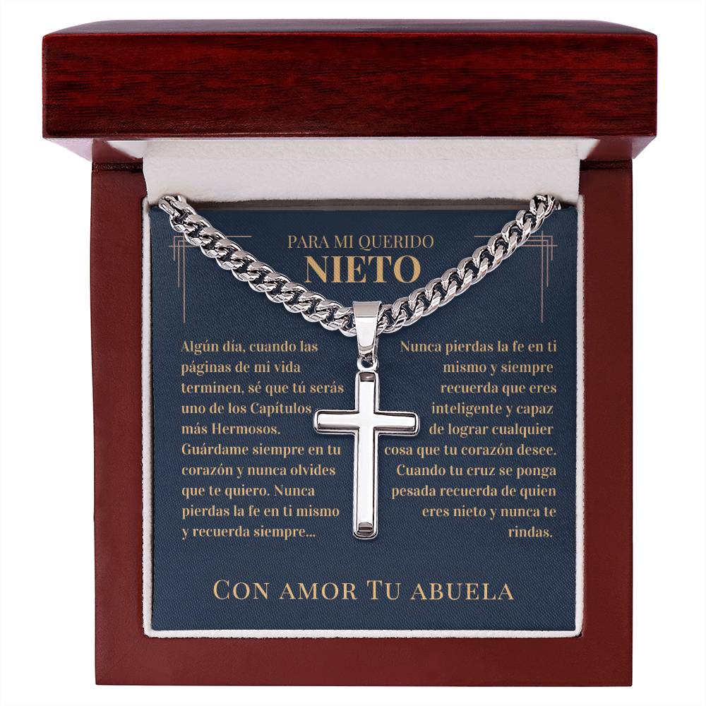 Regalo Para Nieto | Nunca pierdas la fe | Collar de cruz
