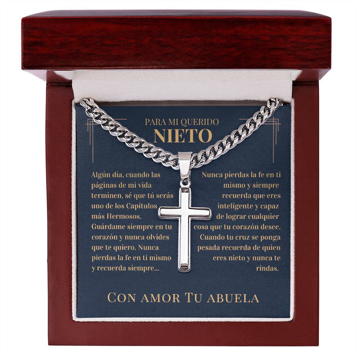 Regalo Para Nieto | Nunca pierdas la fe | Collar de cruz