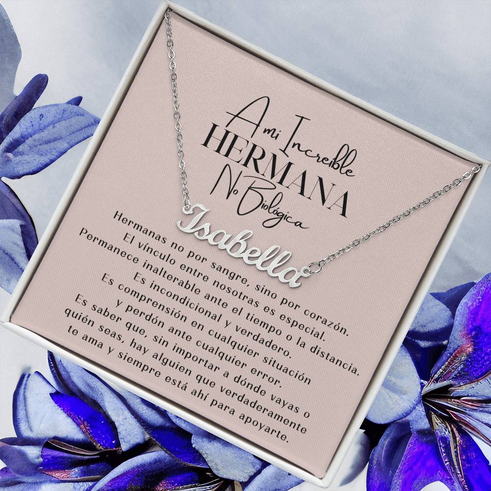 Regalo para Amiga | Hermanas de Corazón | Collar con Nombre Personalizado