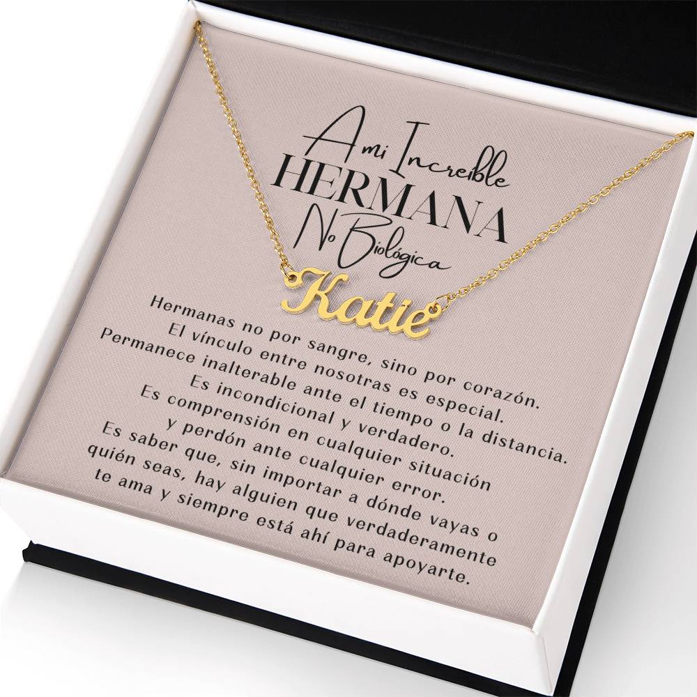 Regalo para Amiga | Hermanas de Corazón | Collar con Nombre Personalizado