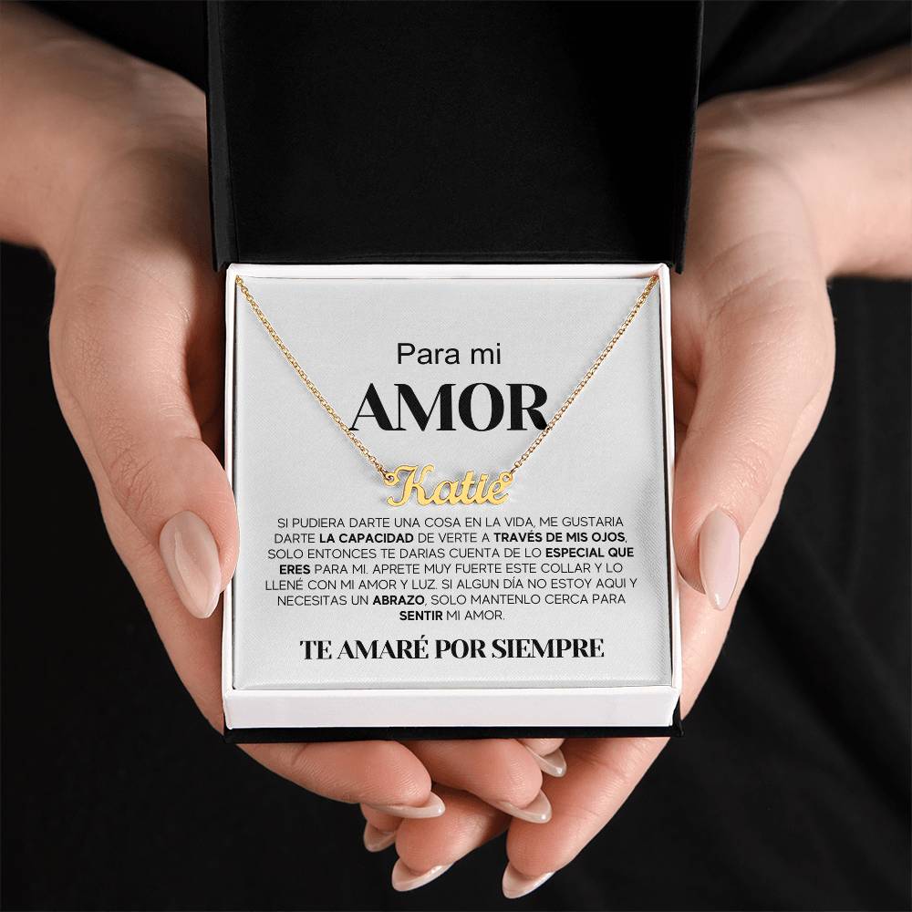 Regalo Para Novia/Esposa | Para Mi Amor | Collar con nombre