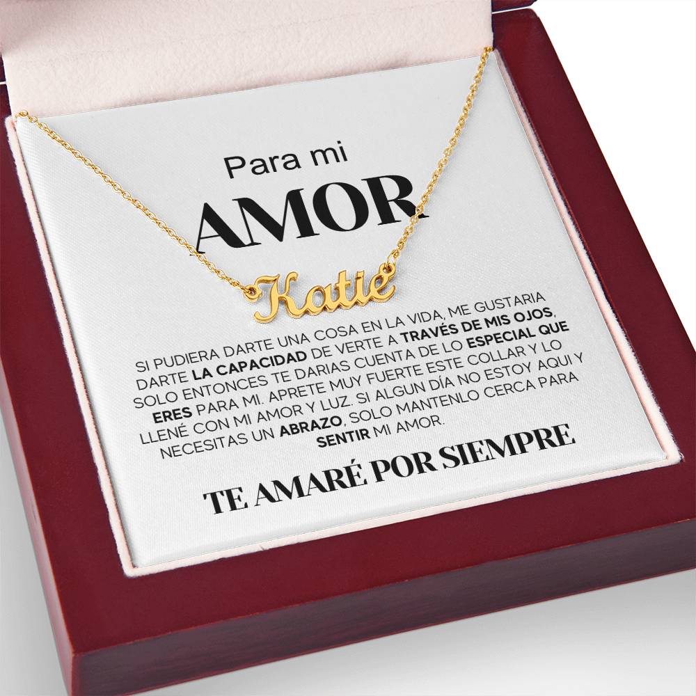 Regalo Para Novia/Esposa | Para Mi Amor | Collar con nombre