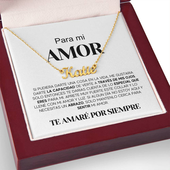 Regalo Para Novia/Esposa | Para Mi Amor | Collar con nombre