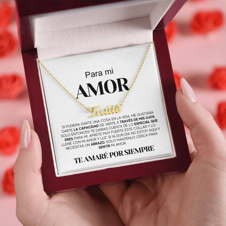 Regalo Para Novia/Esposa | Para Mi Amor | Collar con nombre