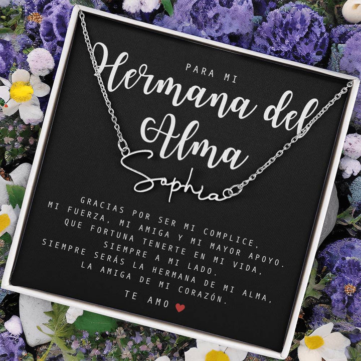 Regalo Para Amiga | Mi fuerza, mi amiga | Collar con Nombre Personalizado