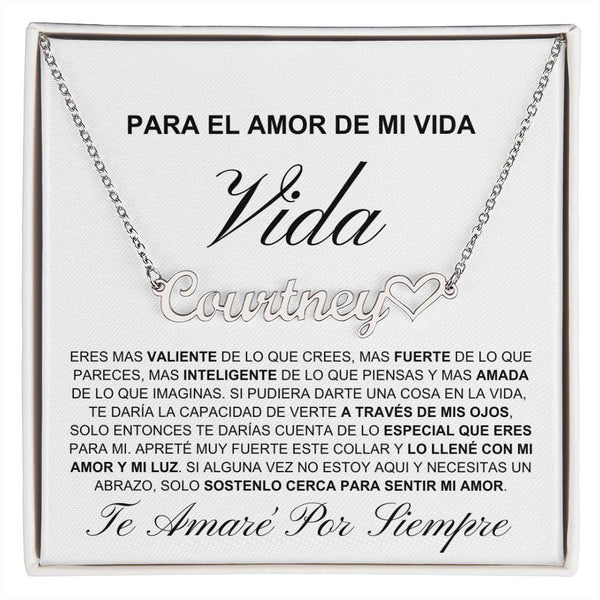 Regalo Para Novia/Esposa | Amor De Mi Vida | Collar con nombre