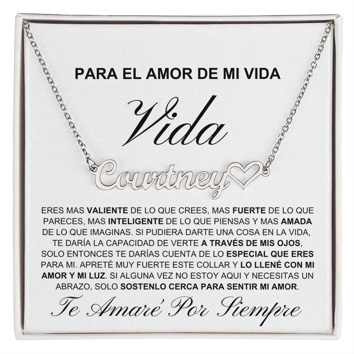 Regalo Para Novia/Esposa | Amor De Mi Vida | Collar con nombre