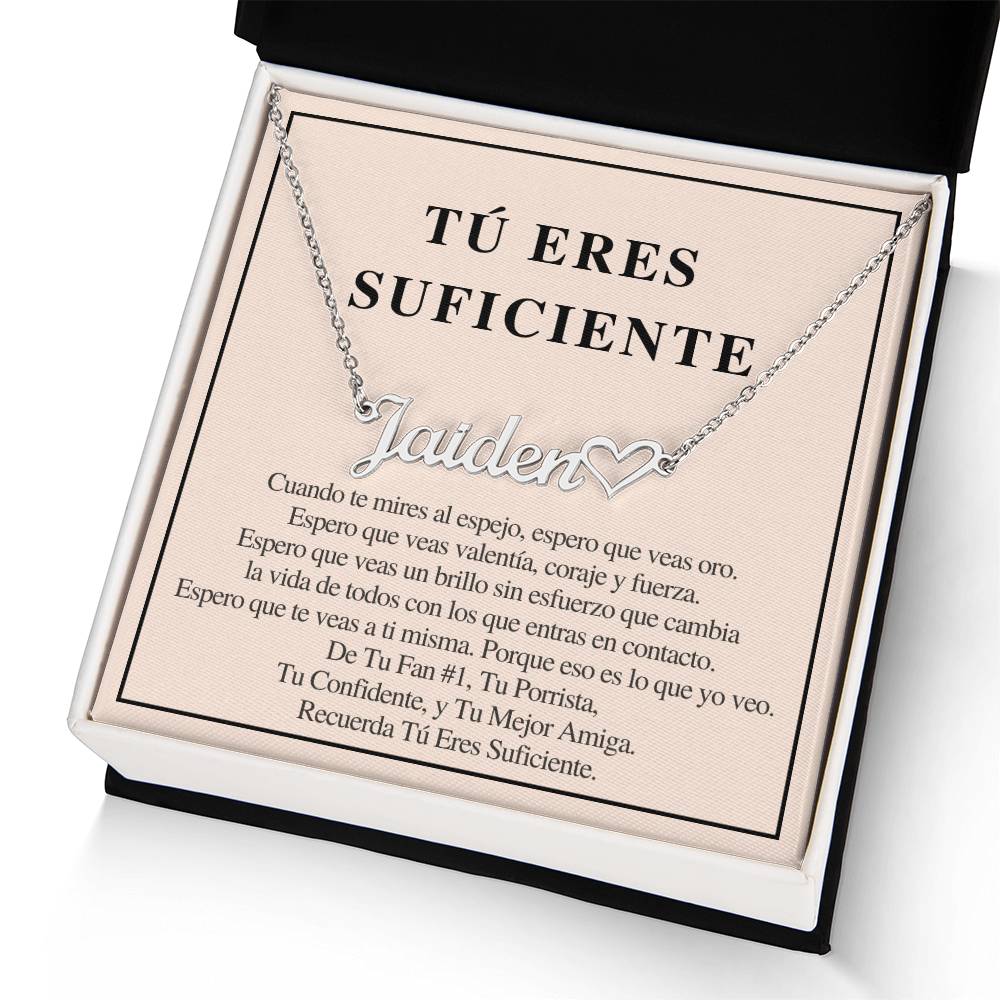 Regalo para Amiga | Brilla sin miedo | Collar con Nombre Personalizado