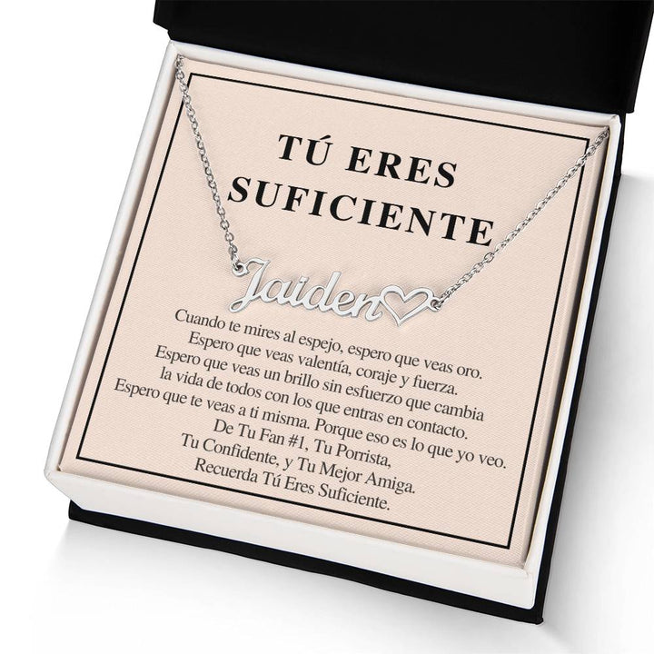 Regalo para Amiga | Brilla sin miedo | Collar con Nombre Personalizado