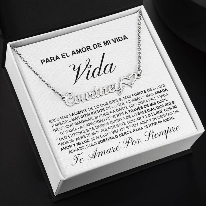 Regalo Para Novia/Esposa | Amor De Mi Vida | Collar con nombre