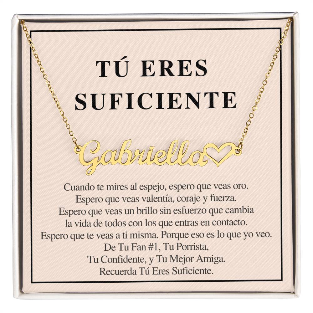 Regalo para Amiga | Brilla sin miedo | Collar con Nombre Personalizado