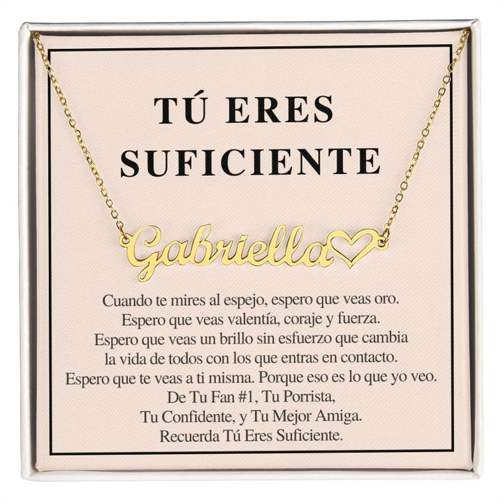 Regalo para Amiga | Brilla sin miedo | Collar con Nombre Personalizado
