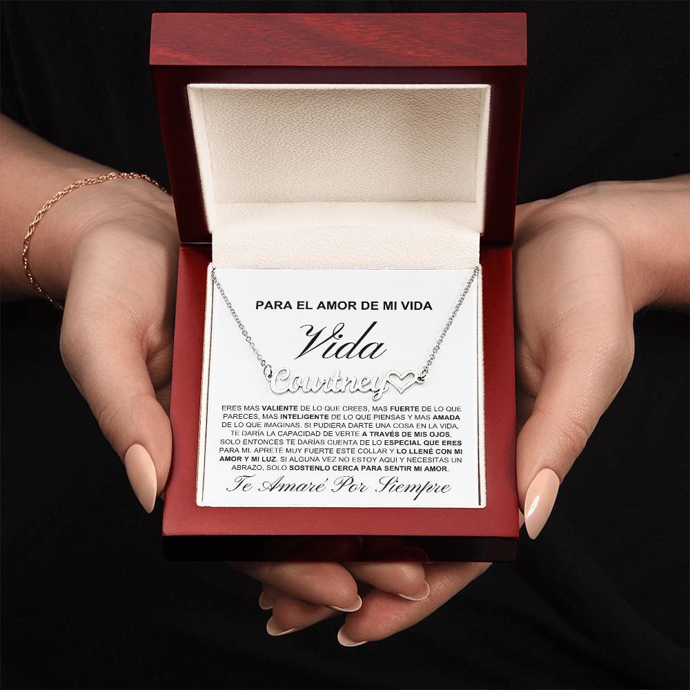 Regalo Para Novia/Esposa | Amor De Mi Vida | Collar con nombre