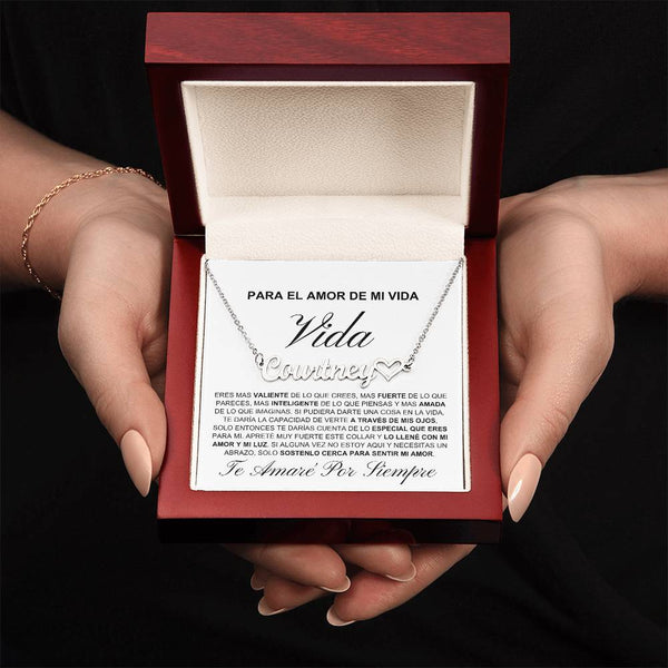 Regalo Para Novia/Esposa | Amor De Mi Vida | Collar con nombre