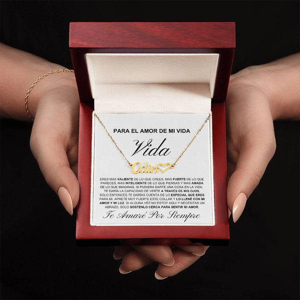 Regalo Para Novia/Esposa | Amor De Mi Vida | Collar con nombre