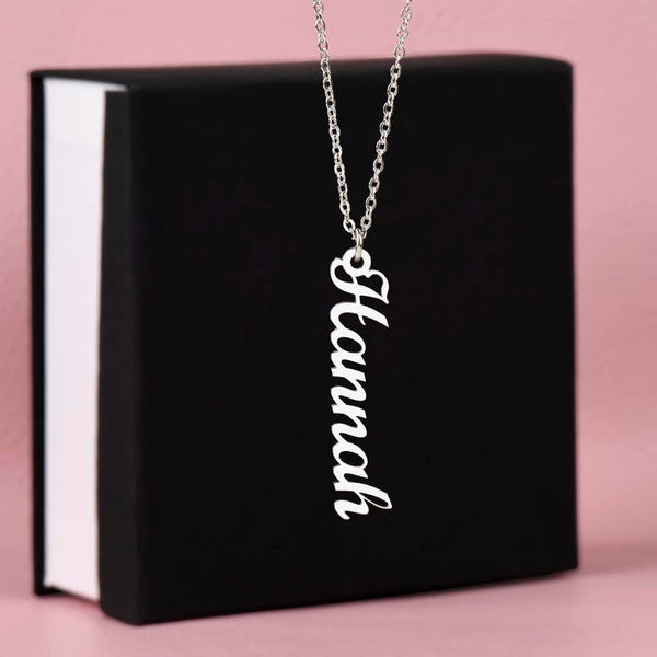 Regalo Para Novia/Esposa | Amor De Mi Vida | Collar con nombre vertical