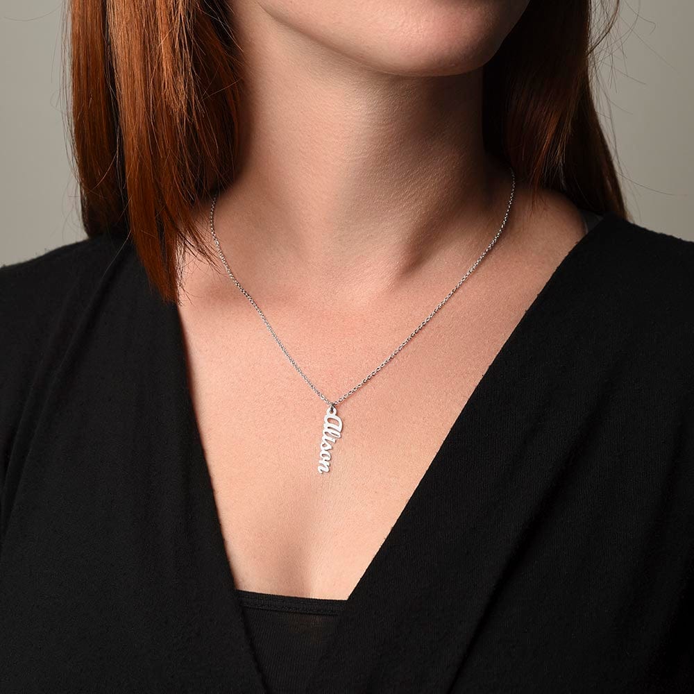 Regalo Para Novia/Esposa | Mi Hermosa | Collar con nombre vertical