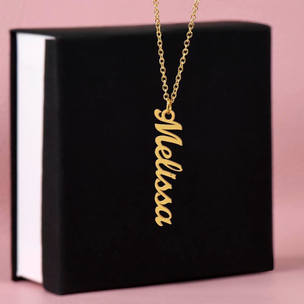Regalo Para Novia/Esposa | Mi Hermosa | Collar con nombre vertical