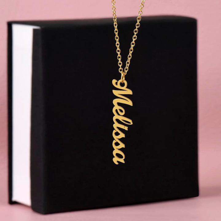 Regalo Para Novia/Esposa | Mi Hermosa | Collar con nombre vertical