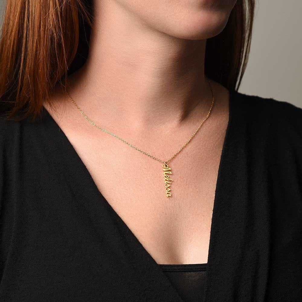 Regalo Para Novia/Esposa | Amor De Mi Vida | Collar con nombre vertical