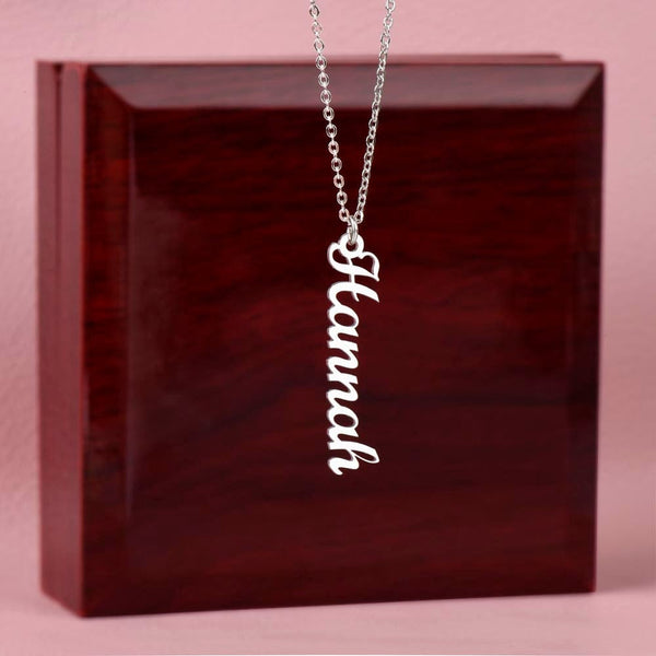 Regalo Para Novia/Esposa | Amor De Mi Vida | Collar con nombre vertical