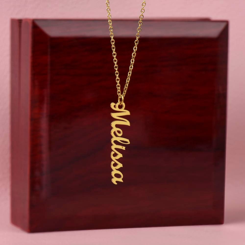 Regalo Para Novia/Esposa | Amor De Mi Vida | Collar con nombre vertical