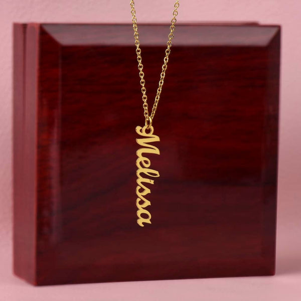 Regalo Para Novia/Esposa | Amor De Mi Vida | Collar con nombre vertical