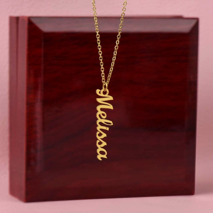 Regalo Para Novia/Esposa | Amor De Mi Vida | Collar con nombre vertical