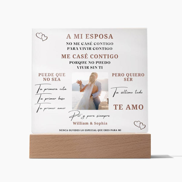 Regalo Para Esposa | Te Amo | Placa acrílica