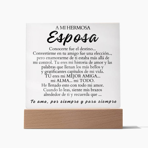 Regalo Para Esposa | Mi presente mi futuro | Placa de Acrílico