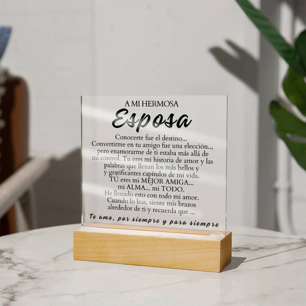 Regalo Para Esposa | Mi presente mi futuro | Placa de Acrílico