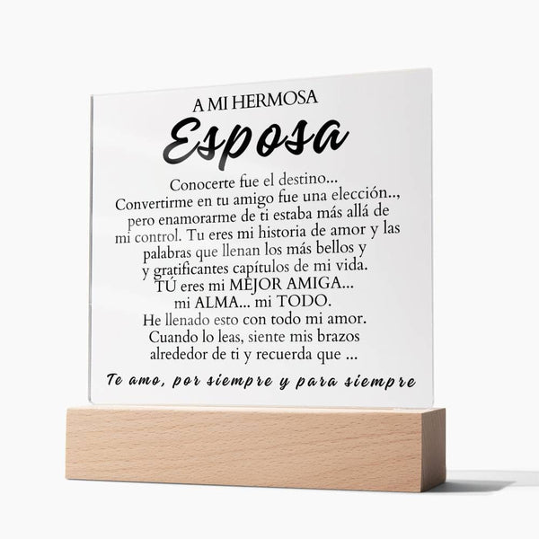 Regalo Para Esposa | Mi presente mi futuro | Placa de Acrílico