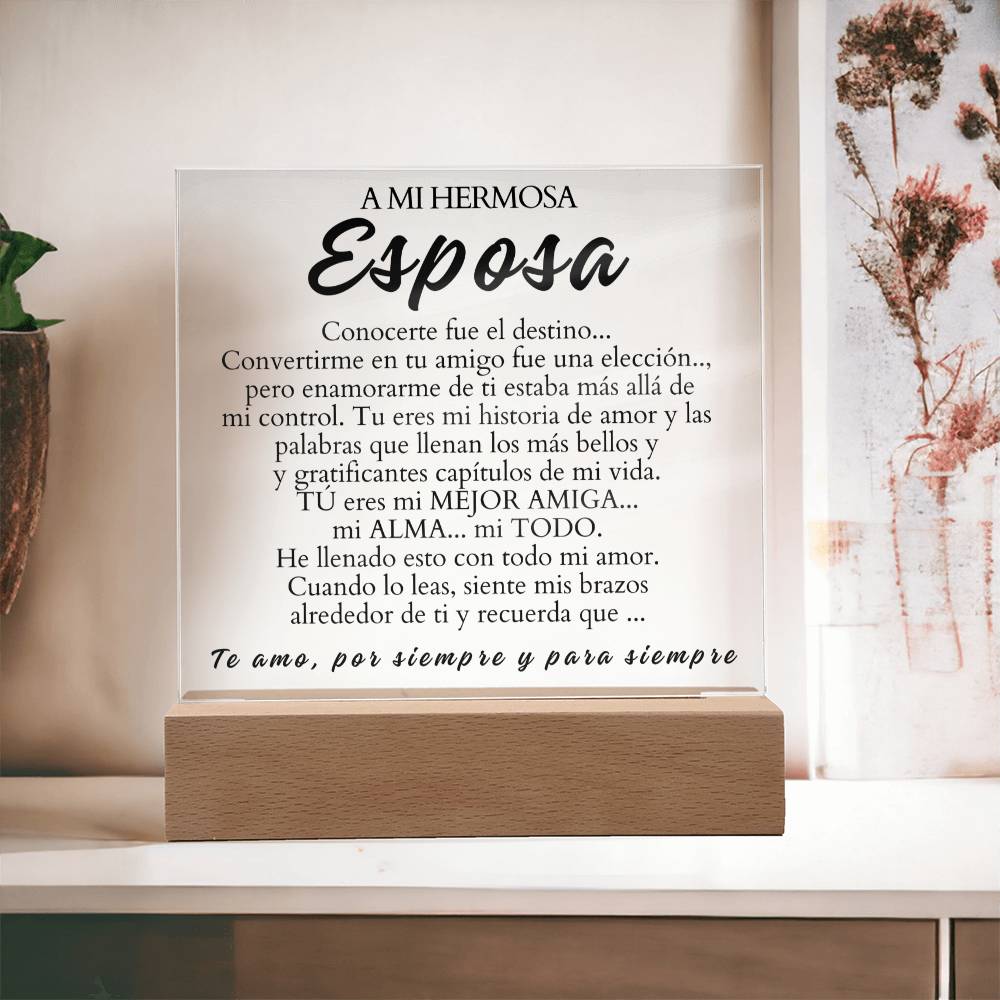 Regalo Para Esposa | Mi presente mi futuro | Placa de Acrílico