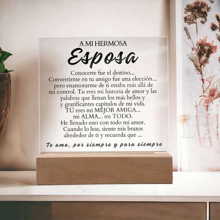 Regalo Para Esposa | Mi presente mi futuro | Placa de Acrílico