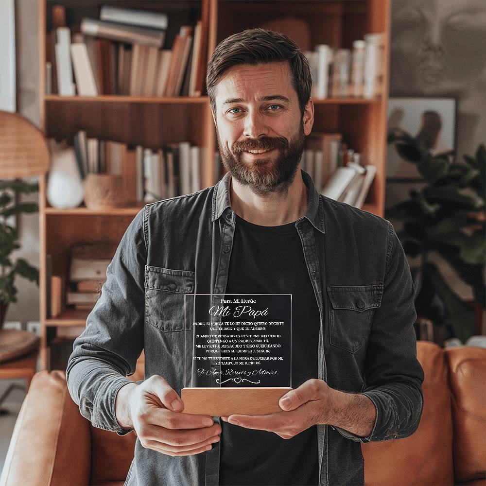 Regalo Para Papá | Un Símbolo de Respeto | Placa de Acrílico Cuadrada