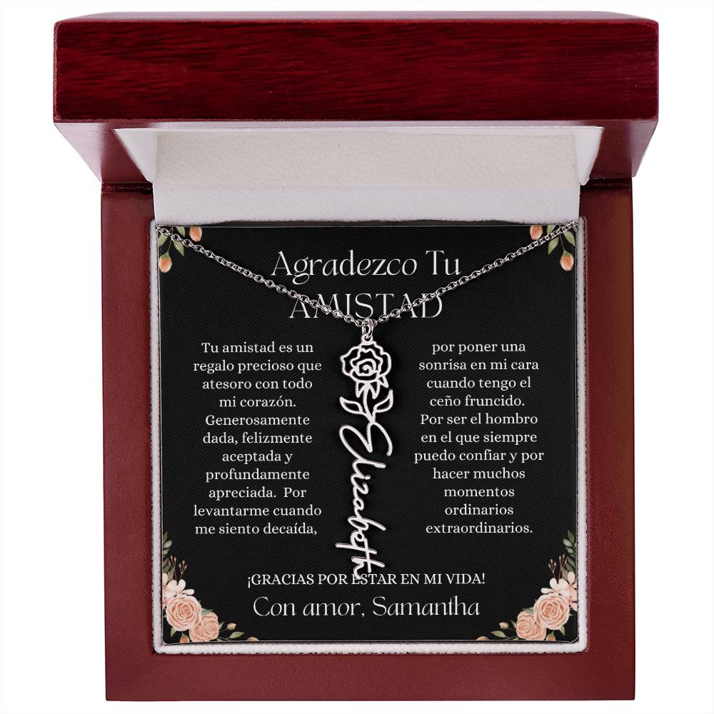 Regalo Para Amiga | Amistad sin fin| Collar con Nombre Personalizado