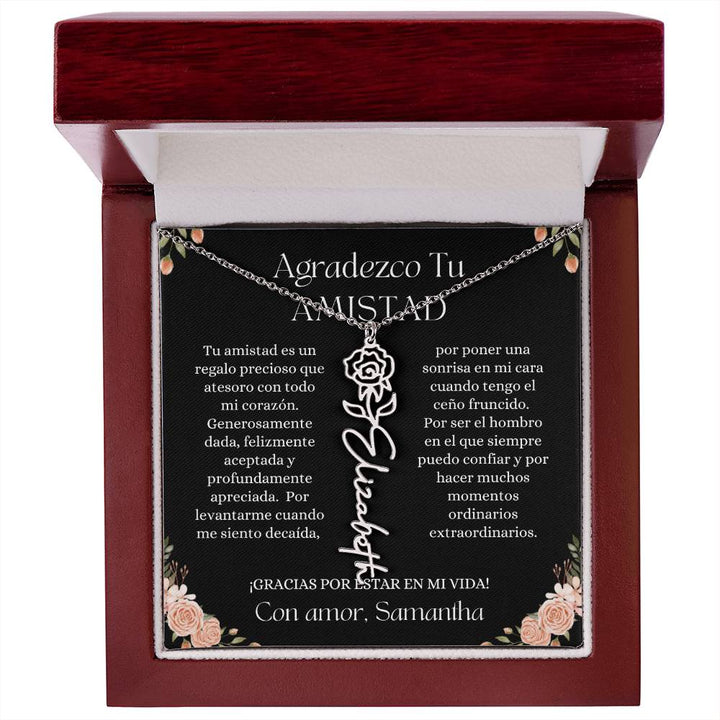 Regalo Para Amiga | Amistad sin fin| Collar con Nombre Personalizado
