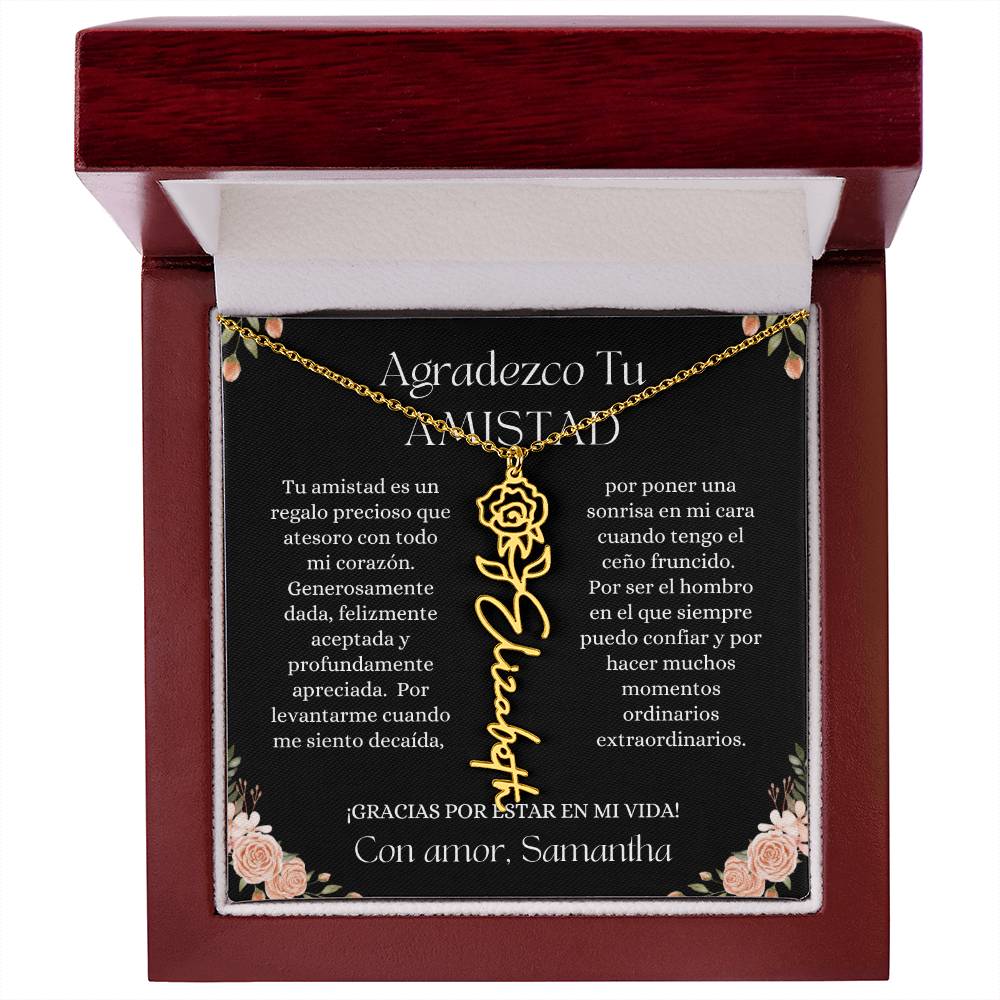Regalo Para Amiga | Amistad sin fin| Collar con Nombre Personalizado
