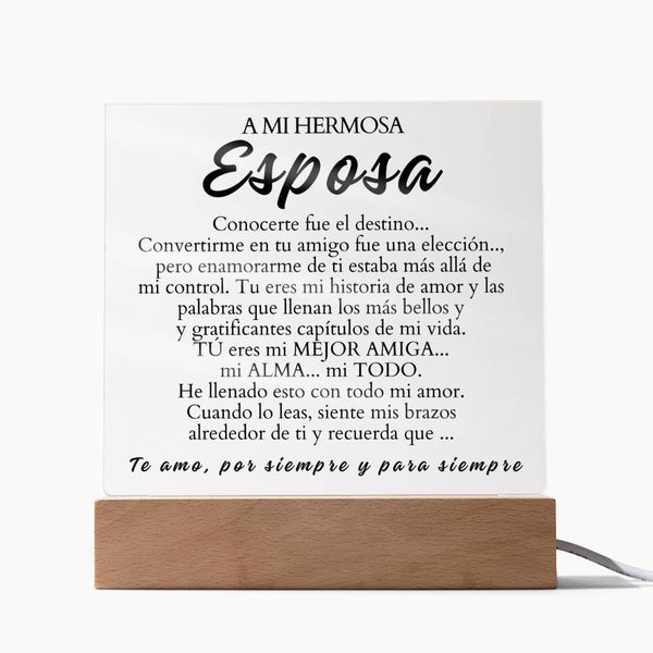Regalo Para Esposa | Mi presente mi futuro | Placa de Acrílico