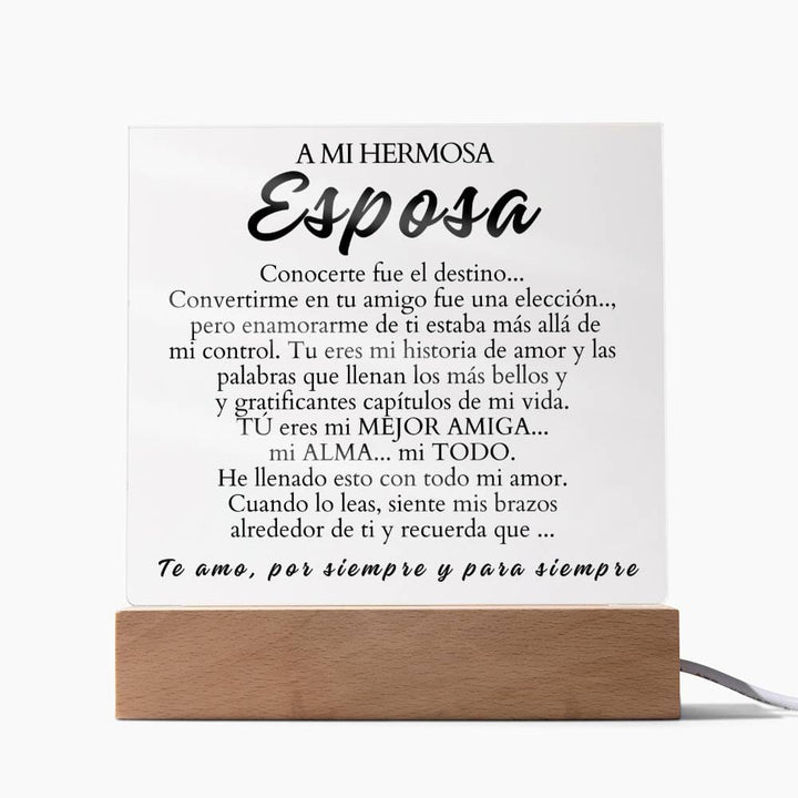Regalo Para Esposa | Mi presente mi futuro | Placa de Acrílico