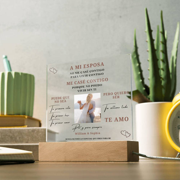 Regalo Para Esposa | Te Amo | Placa acrílica