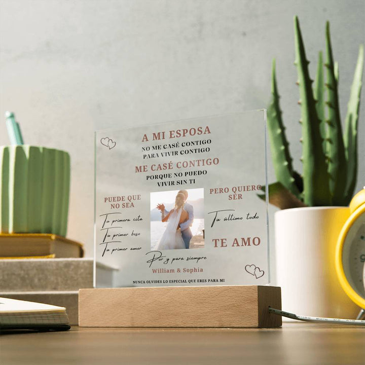 Regalo Para Esposa | Te Amo | Placa acrílica