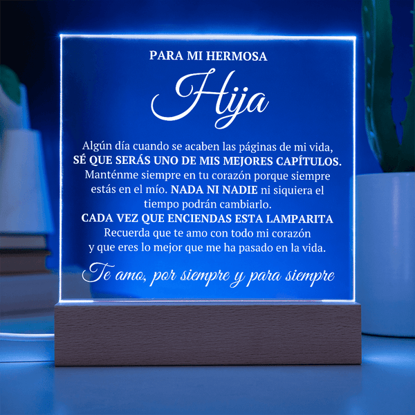 Regalo para hija | Mi amor por ti no tiene fin | Placa de acrílico