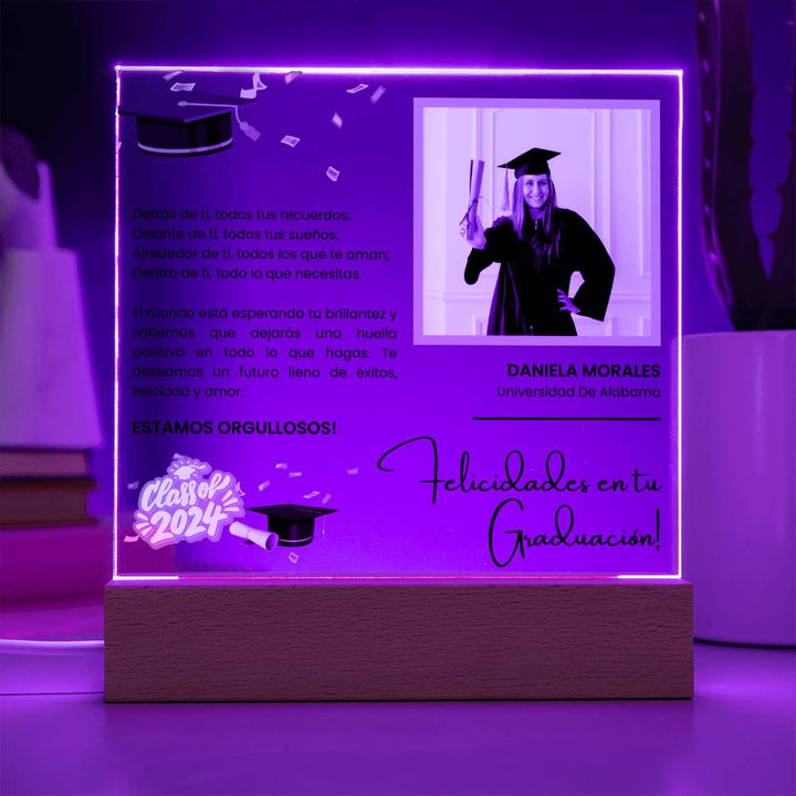 Regalo Para Amiga/ Nieto/ Nieta | Graduación y nuevos comienzos | Acrílico Cuadrado