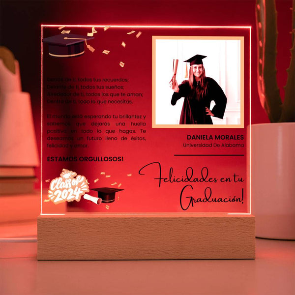 Regalo Para Amiga/ Nieto/ Nieta | Graduación y nuevos comienzos | Acrílico Cuadrado