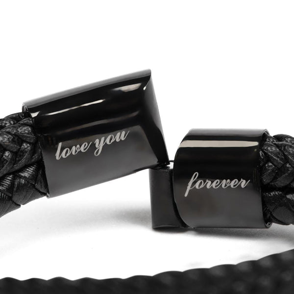 Regalo Para Papa | Mi Héroe | Pulsera de Cuero Para Hombre