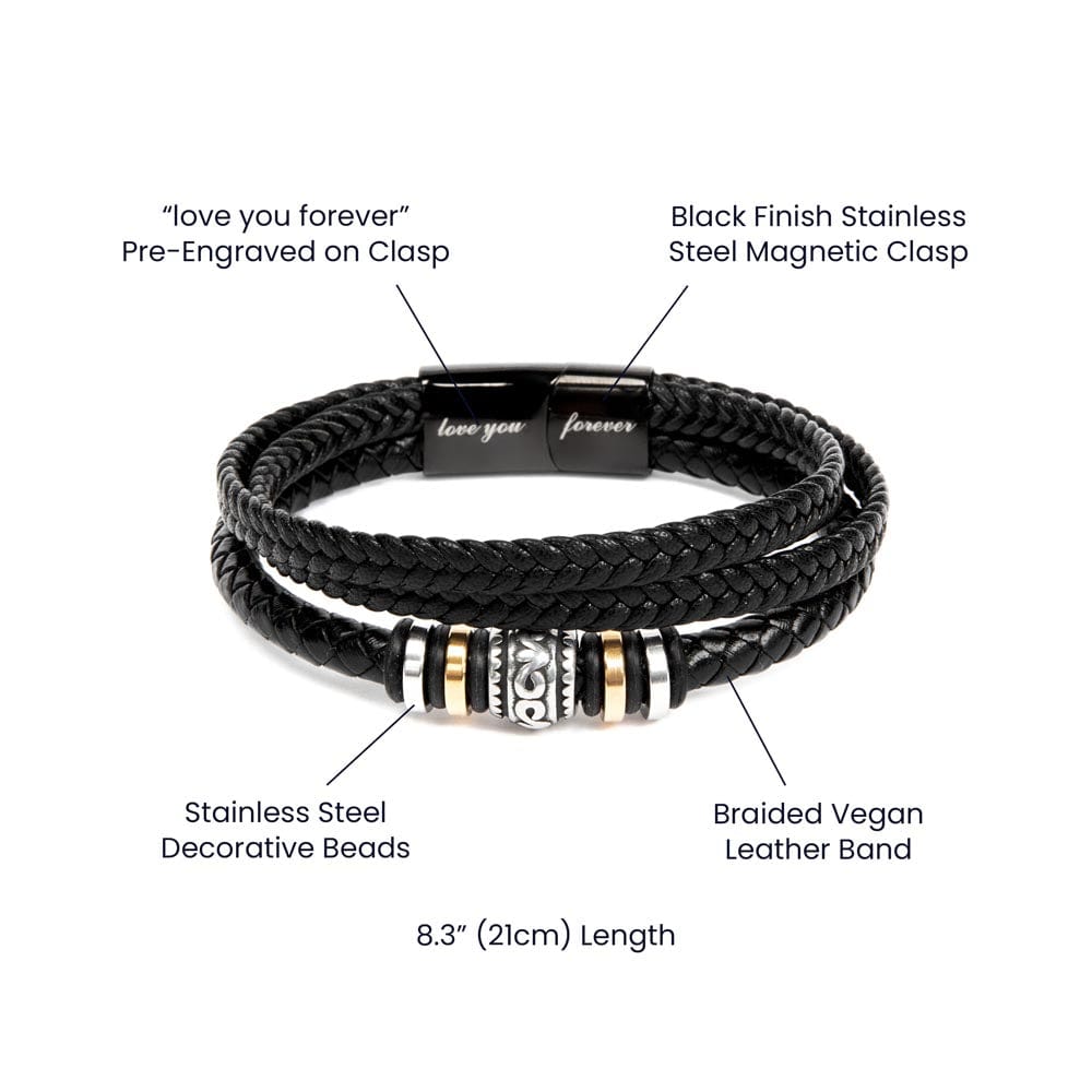 Regalo Para Novio/Esposo | Cruzando Juntos la Vida | Pulsera Te Amaré Para Siempre