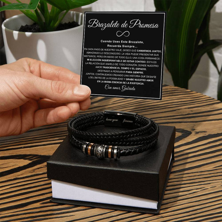 Regalo Para Novio/Esposo | Cruzando Juntos la Vida | Pulsera Te Amaré Para Siempre