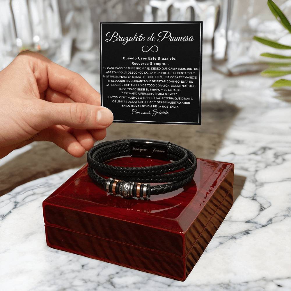 Regalo Para Novio/Esposo | Cruzando Juntos la Vida | Pulsera Te Amaré Para Siempre