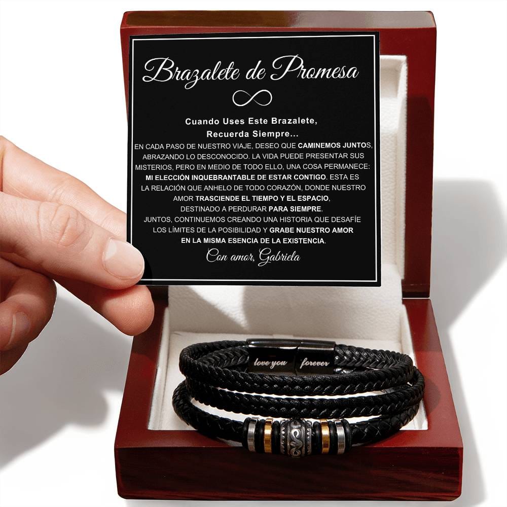 Regalo Para Novio/Esposo | Cruzando Juntos la Vida | Pulsera Te Amaré Para Siempre